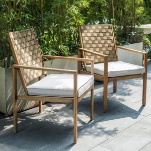 Bestier Wicker Patio Chairs Set of 2, Outdoor Dining Chairs with Cushions, Waterproof Outside Rattan Furniture Set for Patio, Deck, Garden, Yard - 1 of 4