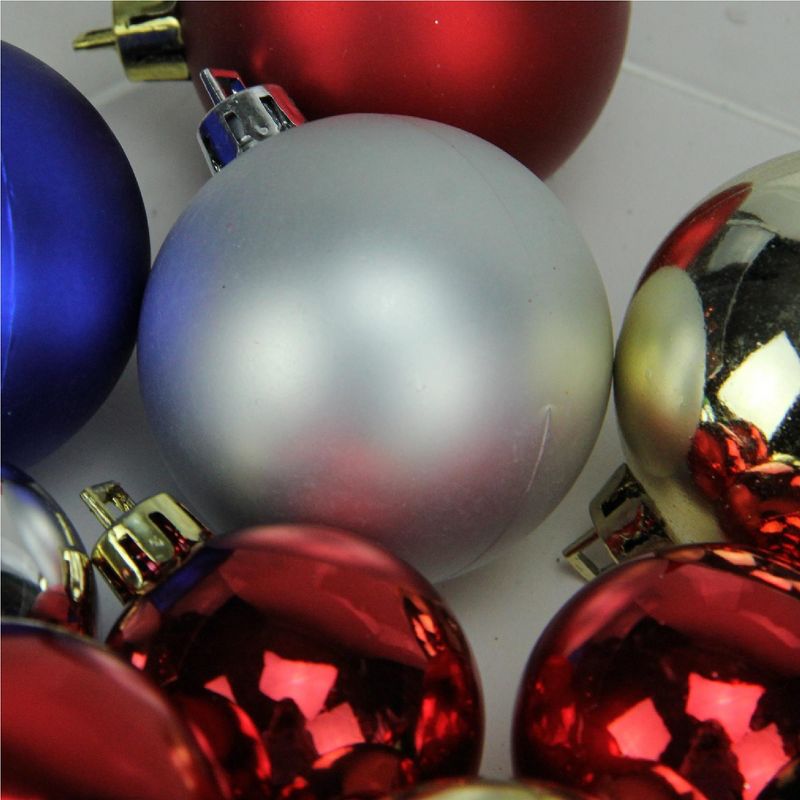 Northlight 50ct Shatterproof Shiny and Matte Christmas Ball Ornament Set 2" - Red/Green, 2 of 3