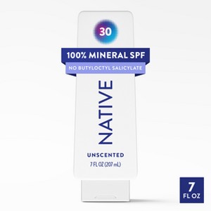 Native Mineral Sunscreen with Zinc Oxide - Unscented - SPF 30 - 7oz ...