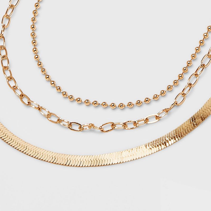 Chain Multi-Strand Necklace - A New Day&#8482; Gold, 5 of 8