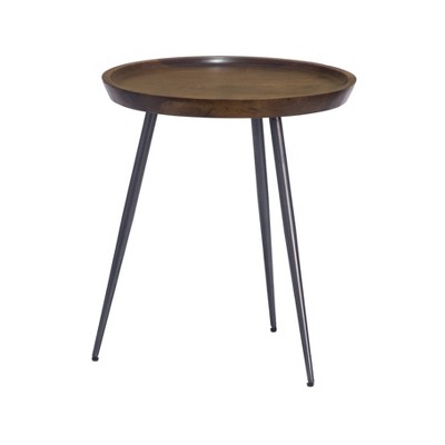 Amelia Accent Table Brown/Gunmetal - Treasure Trove Accents