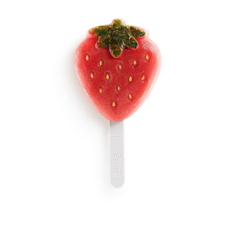 Lekue Strawberry Pop Mold, Set of 4, Red, 4 of 6