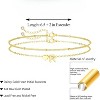 Dainty Initial Heart Gold Bracelets for Women Trendy, 14K Real Gold Letter Charm Bracelet Jewelry - 3 of 4