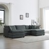 Oversized 111.42" Chenille Modular U-Shaped Sectional Sofa with Double-layer Cushion and 2 Ottomans, 5-Piece Free combination Sofa - 2 of 4