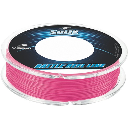 Sufix 50 Yard Rattle Reel V-Coat Fishing Line - 20 lb. Test - Hot Pink