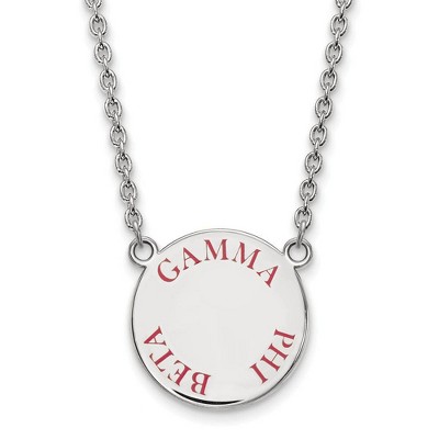 Black Bow Jewelry Sterling Silver Gamma Phi Beta Greek Life Necklace 18 Inch