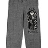 Nightmare Before Christmas Jack Is Back Adult Gray Heather Sleep Pajama Pants - 2 of 4