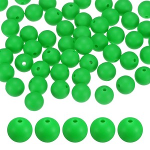 Unique Bargains Round Loose Rubber Beads Craft Smooth Ball Small Hole for DIY Crafts 50 Pcs - 1 of 4