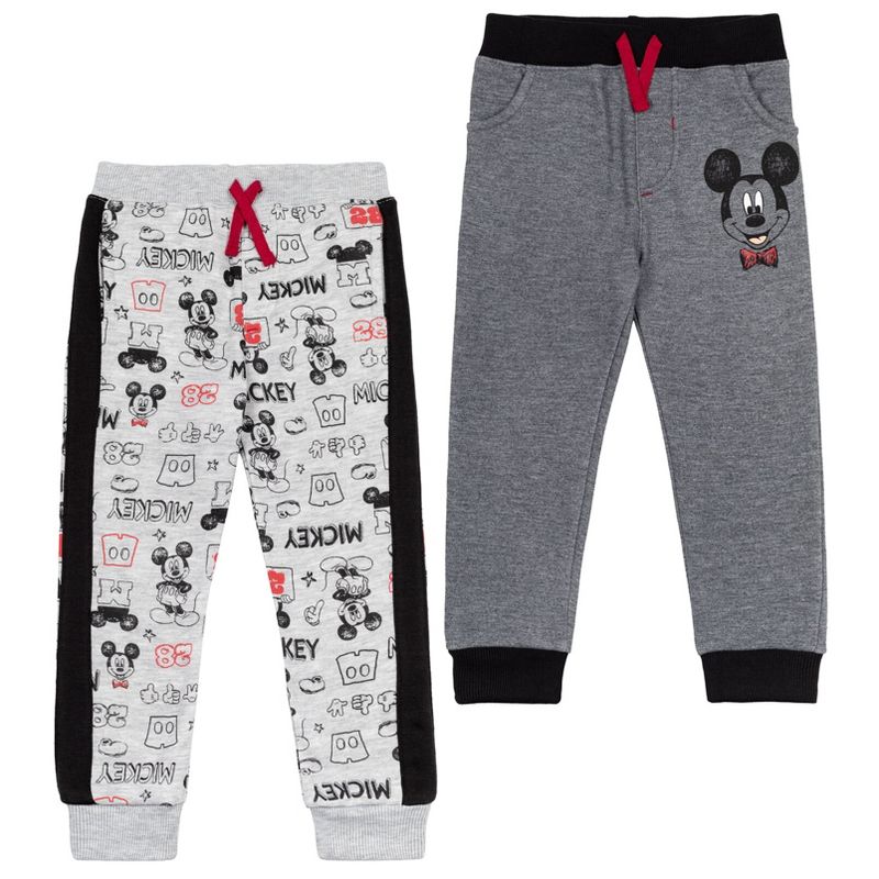 Disney Mickey Mouse Lion King Pixar Cars Fleece 2 Pack Pants Infant to Toddler, 1 of 8