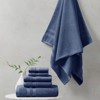 SEVOBAL Bath Towel and Washcloth Sets Antimicrobial Ultra Soft Feather Touch 6 Piece Cotton for Bathroom, Navy, 10.24"*14.17"*8.27" - 2 of 4