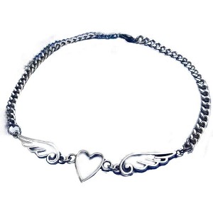 Y2K Angel Wing Choker | Hollow Heart Gothic Pendant Necklace Unisex - 1 of 4