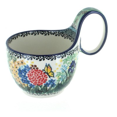 Blue Rose Polish Pottery Teresa Soup Mug