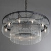 31.5" 2-Tier Round Cylinder Glass Chandeliers - 2 of 4
