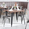 Emma and Oliver Metal Stacking Dining Chairs with Poly Resin Seats for Indoor/Outdoor Use - 2 of 4