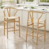 FONTOI Accent Chairs, Elevated Footstool Style with Soft Seat Padding and Hardback Supports, Modern Chairs for Compact Rooms, Beige, 21.3"*20"*39.4" - 2 of 4