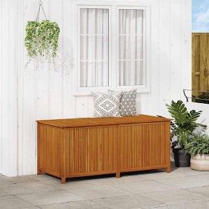 vidaXL Patio Storage Box 68.9"x31.5"x29.5" Solid Acacia Wood - 1 of 4