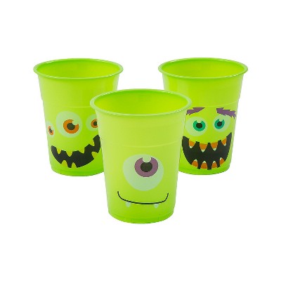 Halloween Monster Plastic Cup - Party Supplies - 12 Pieces