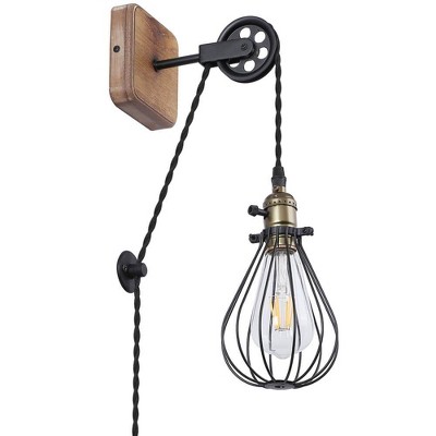 4.72 in. 1-Light Black Matte Finish Wall Sconce