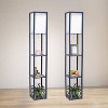 Simple Designs (Set of 2) 62.5" Three Shelf Etagere Organizer Storage Floor Lamps - 4 of 4