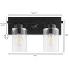 Quorum Lighting Carter 2 - Light Vanity in  Matte Black - 4 of 4