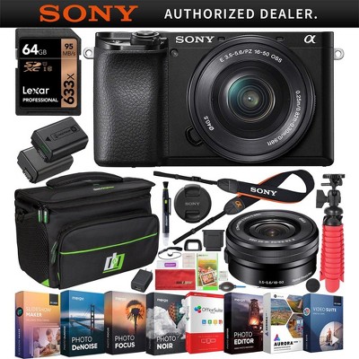 Sony a6100 Mirrorless Camera 4K APS-C ILCE-6100LB + 16-50mm Lens Case 64GB Kit
