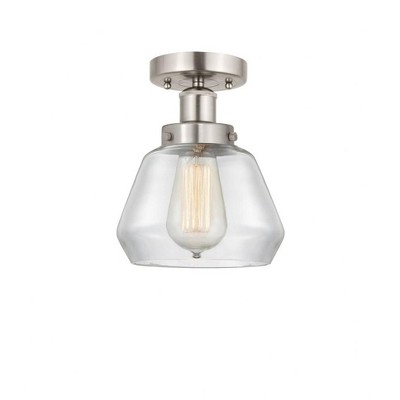 Fulton - 1 Light Semi-Flush Mount In Industrial Style-8.25 Inches Tall and 6.5 Inches Wide