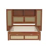 TIRAMISUBEST Twin Size Storage Bed with Lockers, Drawer & Shelf, Multi-functional Platform Bed Frame with Rattan - 4 of 4
