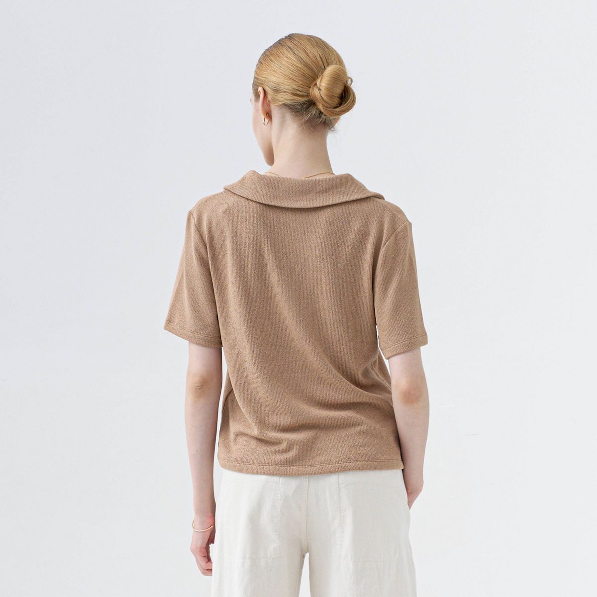 Women's Short Sleeve Polo Collar Top - A New Day™ - thumbnail 7