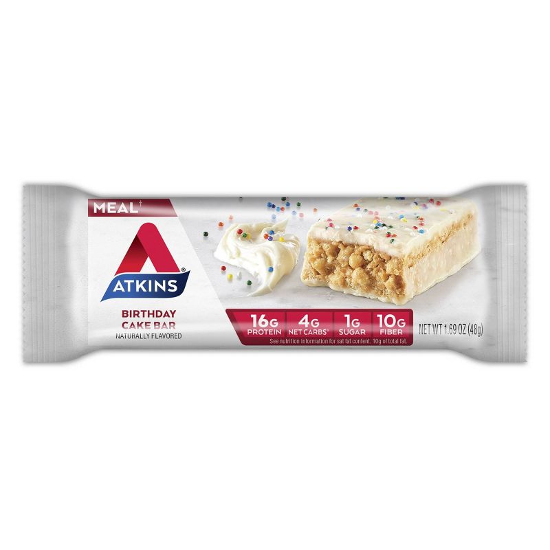 Atkins Birthday Cake Protein Meal Bar - 5ct/8.47oz, 3 of 7