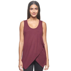 Expert Brand USA-Made Women's MoCA™ Cotton Blend Front Tie Tank Top - 1 of 4