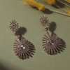 SOHI Women's Maxi Crystal Drop Earrings - 2 of 4