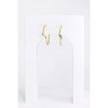 Slickblue Women's Hoop Earrings, Baguette Rhinestone Detail, Push Back Closure, Party Look, Gold, 1.5" - 4 of 4