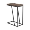 Vynxaria Rustic Accent Table - Tobacco Herringbone & Sandy Black Finish, Modern-Rustic Fusion - 2 of 4