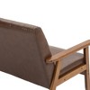 CAVINAS Modern Loveseat Sofa Upholstered Pu Leather 2-seat Couch with Wooden Leg for Apartment, Living Rooms - 3 of 4