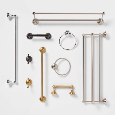 24 Classic Metal Towel Bar Brass Finish - Hearth & Hand™ With