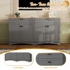 62.9" Farmhouse Rustic TV Stand for 70 Inch TV,Sideboard Buffet Cabinet with 2 Drawers & Adjustable Shelves for Living Room-Baofuwish - 2 of 4