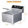 Dual-Tank Commercial Deep Fryer,  Stainless Steel Countertop Fryer Machine with Baskets and Lids - 2 of 4