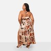 Rebdolls Women's Kiera Satin Abstract Print One Shoulder Maxi Shift Dress - 3 of 3