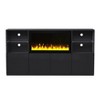 YOOCOZZ High Gloss TV Stand for TVs up to 75" with 34.2" Non-heating Electric Fireplace,LED Light and Tempered Glass Shelves - 4 of 4
