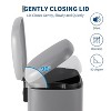 Trash Can, 3.2 Gallon Stainless Steel Trash Can with Soft-close Lid, Step-on Wastebin with Removable Inner Bucket for Kitchen Bathroom Office - 4 of 4