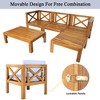 Whisen Natural Wood 5-Piece Patio Sectional Sofa Set with Cushions for Outdoor Backyard - 4 of 4