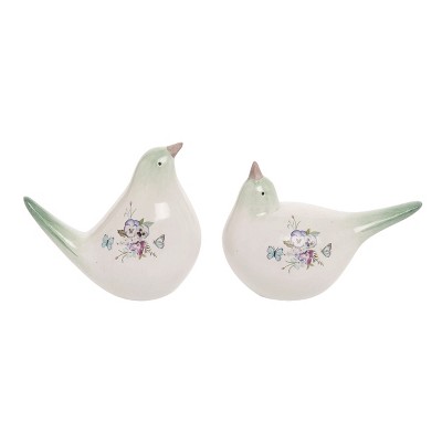 Transpac Terracotta Cottage Bird Decor Set of 2 Spring Home Decorations