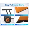 COZONY 30" Wheeled Snow Shovel, Heavy-Duty Carbon Steel Snow Pusher with 5-Position Adjustable Handle, Multi-Angle Blade & 10" Wheels for Driveway - 2 of 4