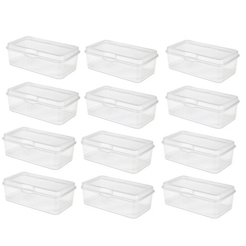 12 Pack Small Plastic Classroom Storage Bins for Organization