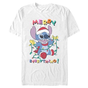 Mens Lilo & Stitch Merry Everything Stitch T Shirt - 1 of 4
