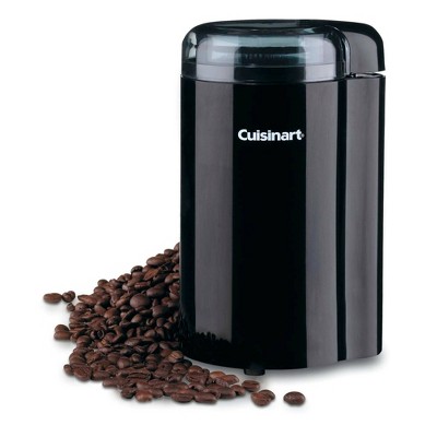 Compact Black Electric Coffee Grinder with Stainless Steel Blade