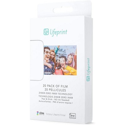 2x3 Tintenlose Fotos mit Klebefolie auf der Rückseite Lifeprint 50-er Packung Film für den Lifeprint Augmented Reality Foto UND Video-Drucker PH06
