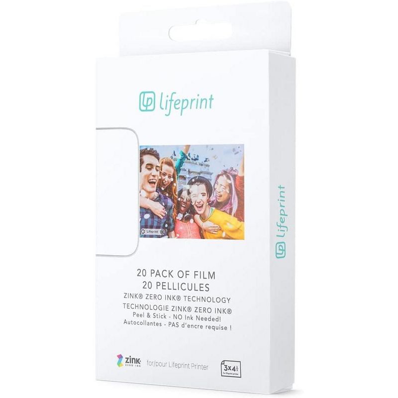 Lifeprint Film for Lifeprint Augmented Reality Photo and Video Printer. 3x4.5 Zero Ink Sticky Backed Film, 2 of 3