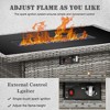 LayinSun 44" Propane Gas Fire Pit Table, 55000 BTU Rectangular Fire Pit with Glass Wind Guard Protective Cover for Outside - 4 of 4