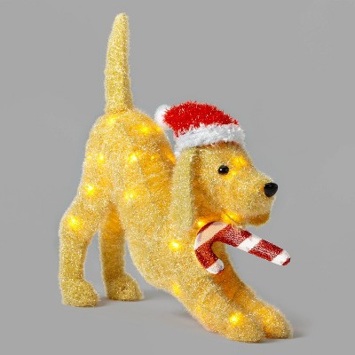 22in Incandescent Tinsel Yellow Lab Christmas Novelty Sculpture - Wondershop™